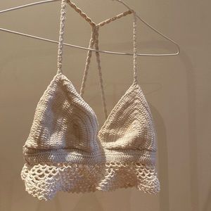 American Eagle Crop Crochet Top